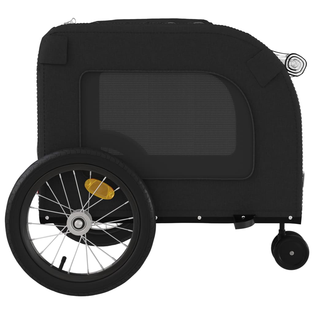 vidaXL Pet Bike Trailer Black Oxford Fabric and Iron