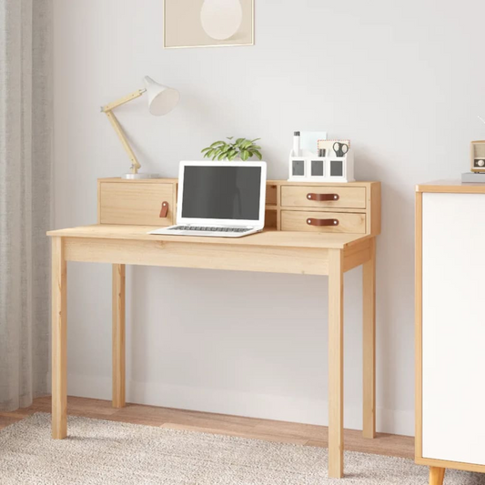 vidaXL Desk 110x50x93 cm Solid Wood Pine