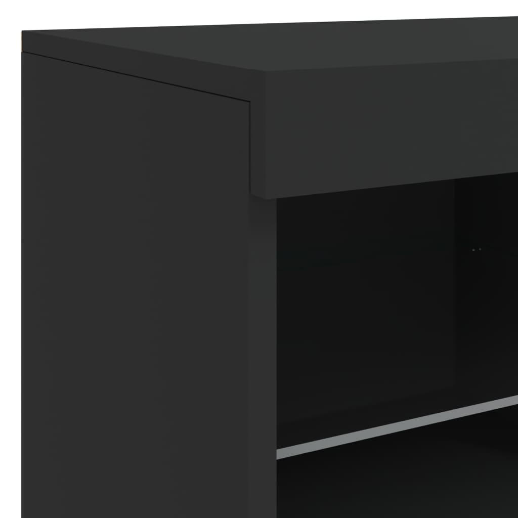 vidaXL Sideboard with LED Lights Black 81x37x67 cm