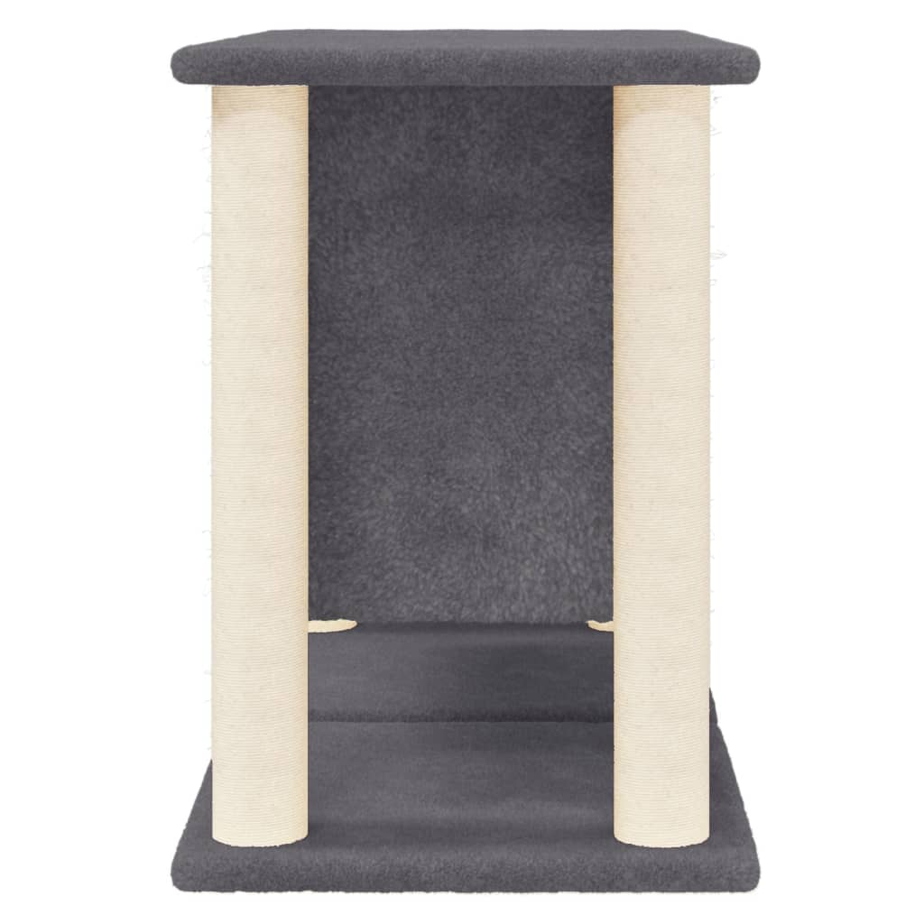 vidaXL Cat Tree with Sisal Scratching Posts Dark Grey 50 cm