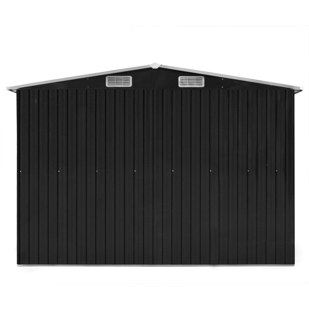 vidaXL Garden Shed 257x489x181 cm Metal Anthracite