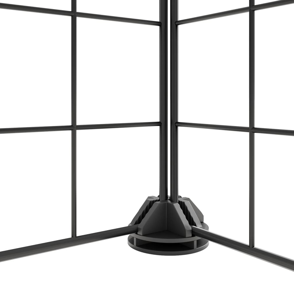 vidaXL 8-Panel Pet Cage Black 35x35 cm Steel