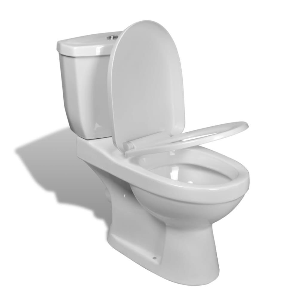 vidaXL Toilet With Cistern White