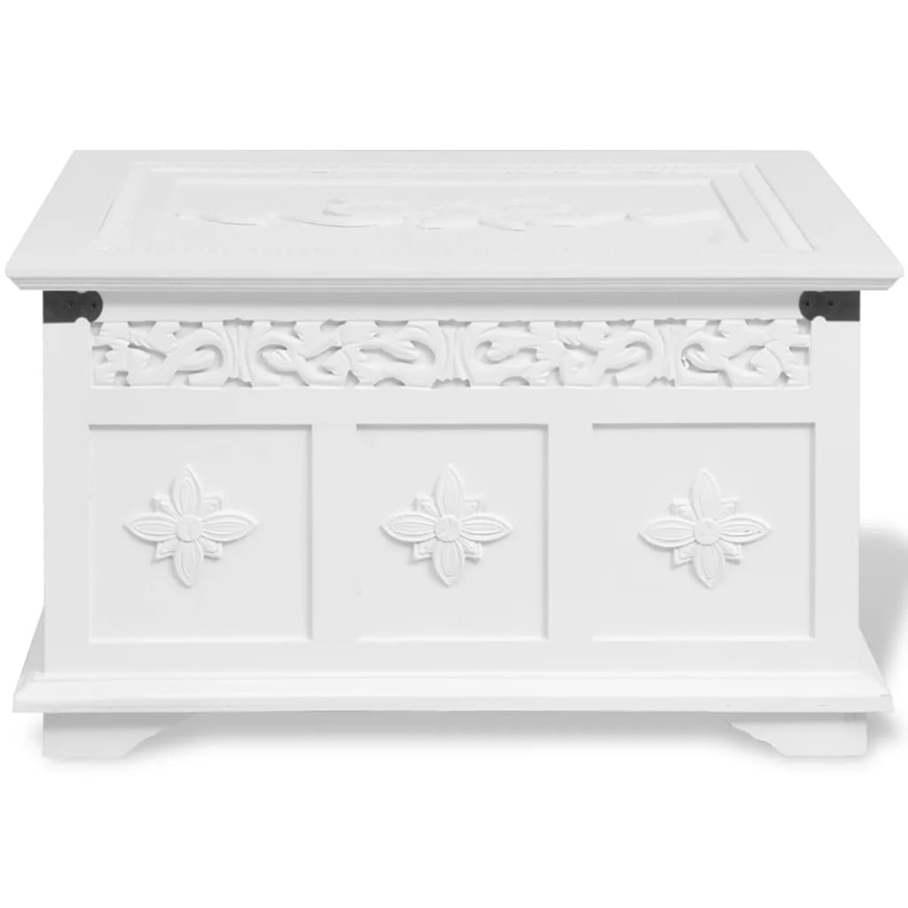 vidaXL Two Piece Storage Chest Set White