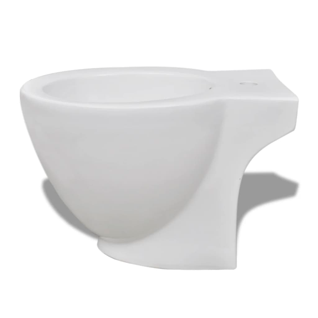 Stand Toilet & Bidet Set White Ceramic