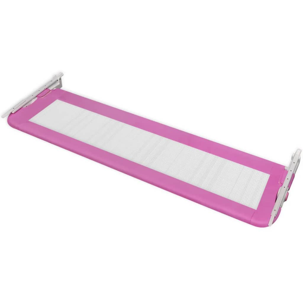 vidaXL Toddler Safety Bed Rail 2 pcs Pink 150x42 cm