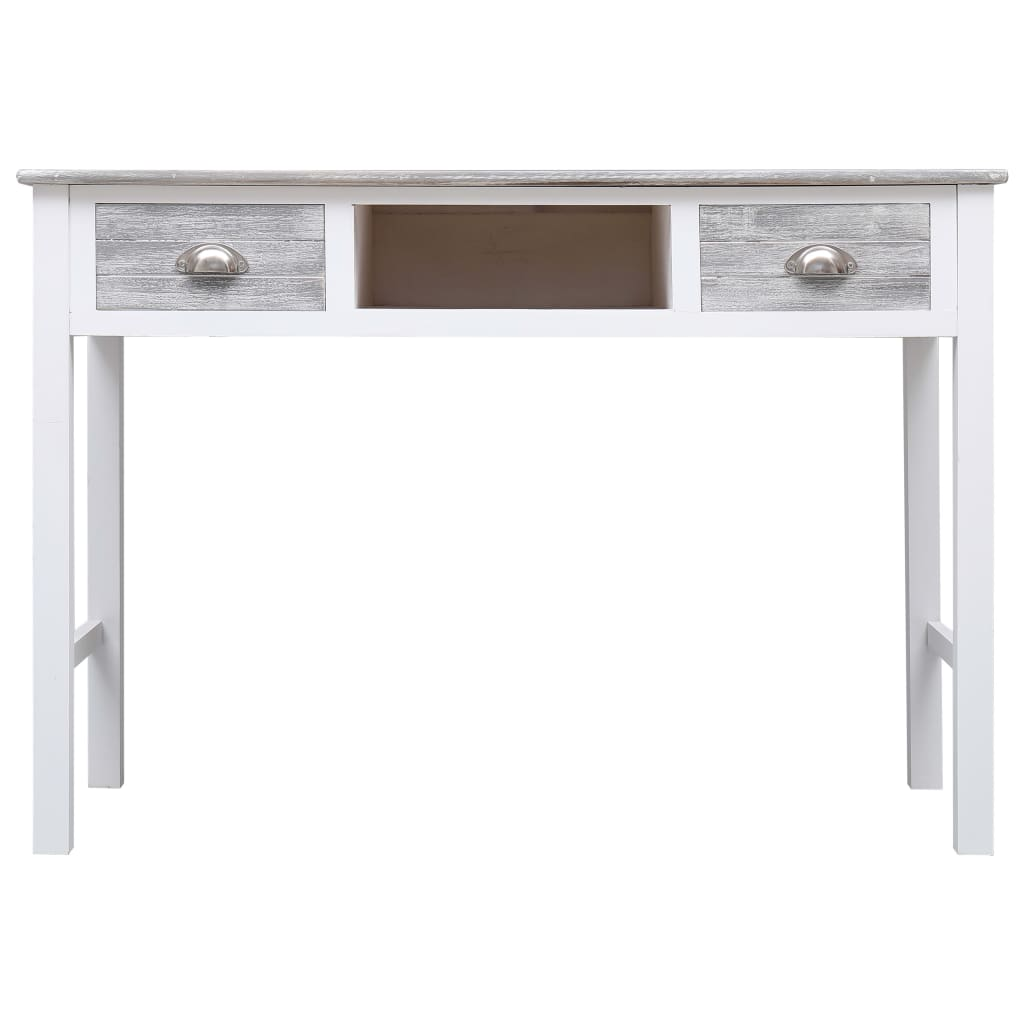 vidaXL Writing Desk Grey 110x45x76 cm Wood