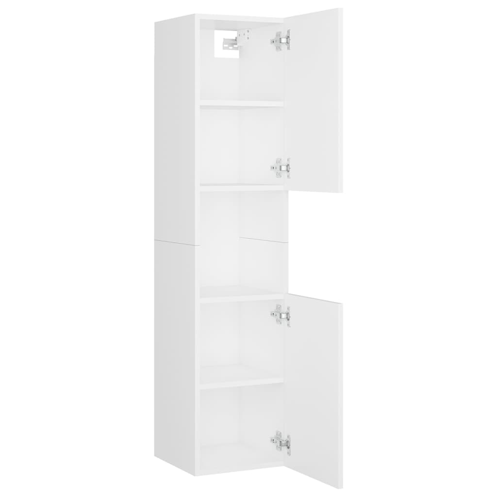 vidaXL Bathroom Furniture Set White Engineered Wood