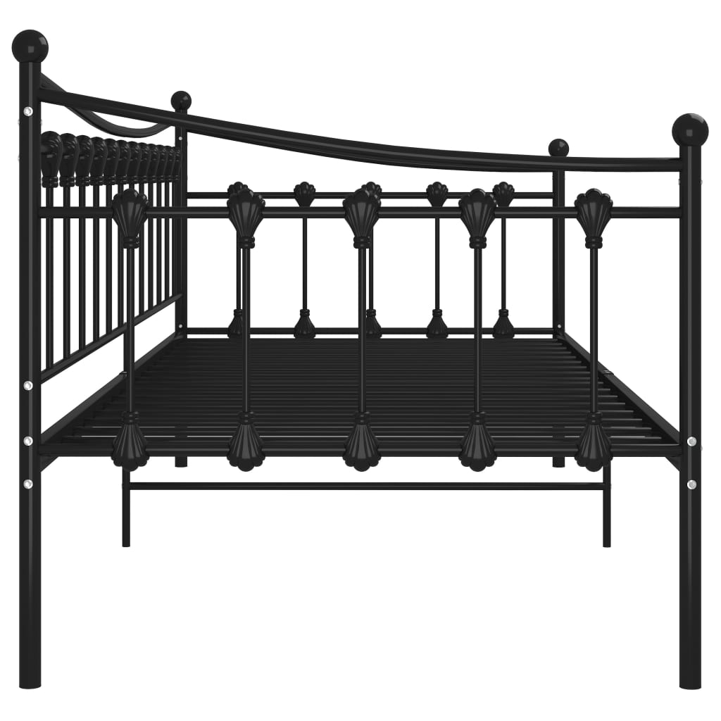 vidaXL Sofa Bed Frame Black Metal 90x200 cm