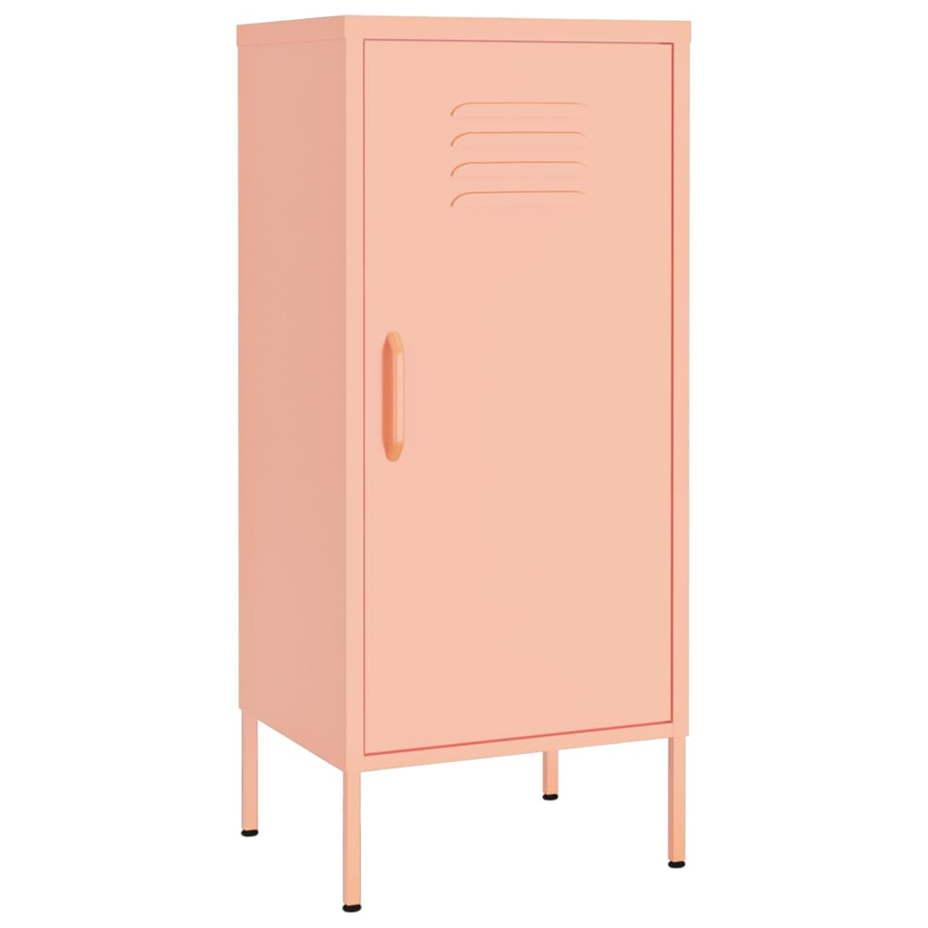 vidaXL Storage Cabinet Pink 42.5x35x101.5 cm Steel