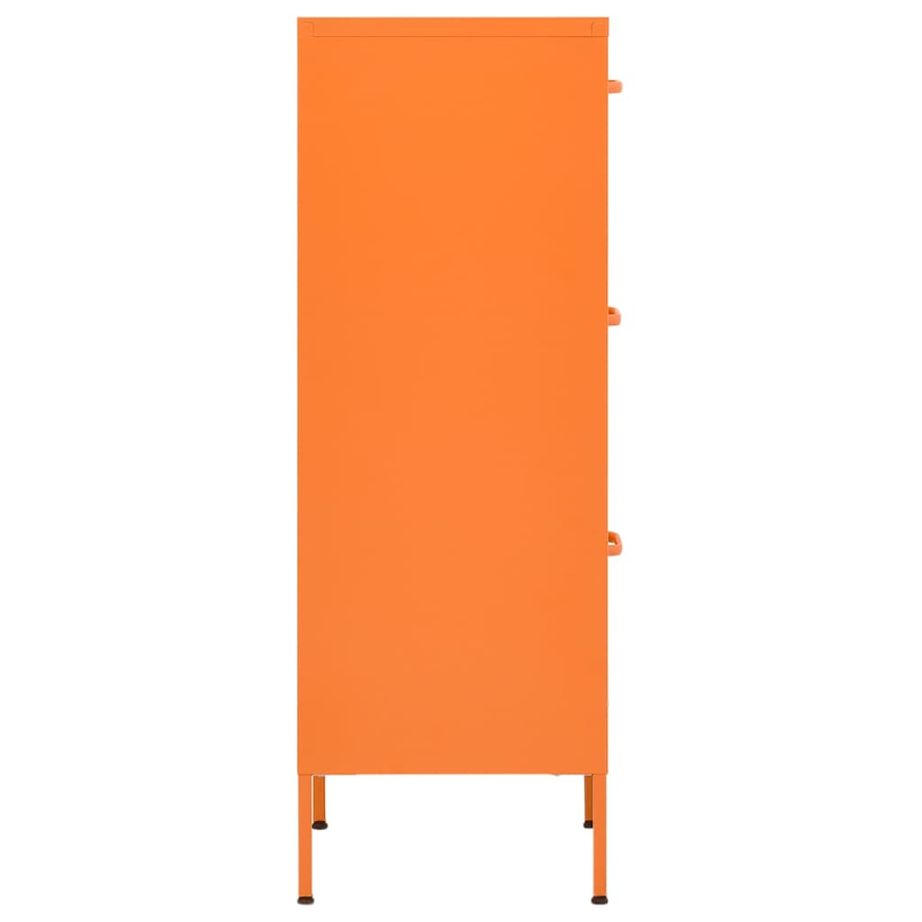 vidaXL Storage Cabinet Orange 42.5x35x101.5 cm Steel