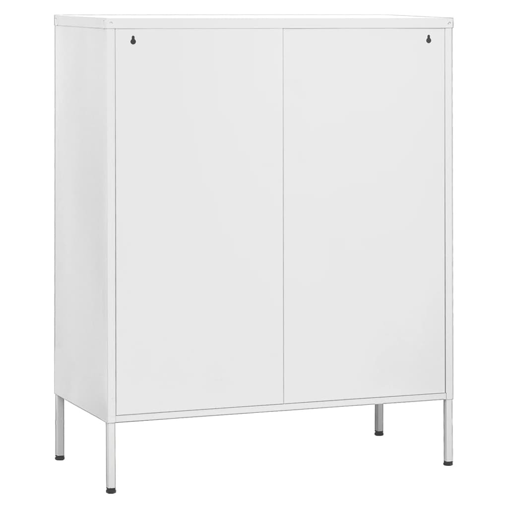 vidaXL Storage Cabinet White 80x35x101.5 cm Steel