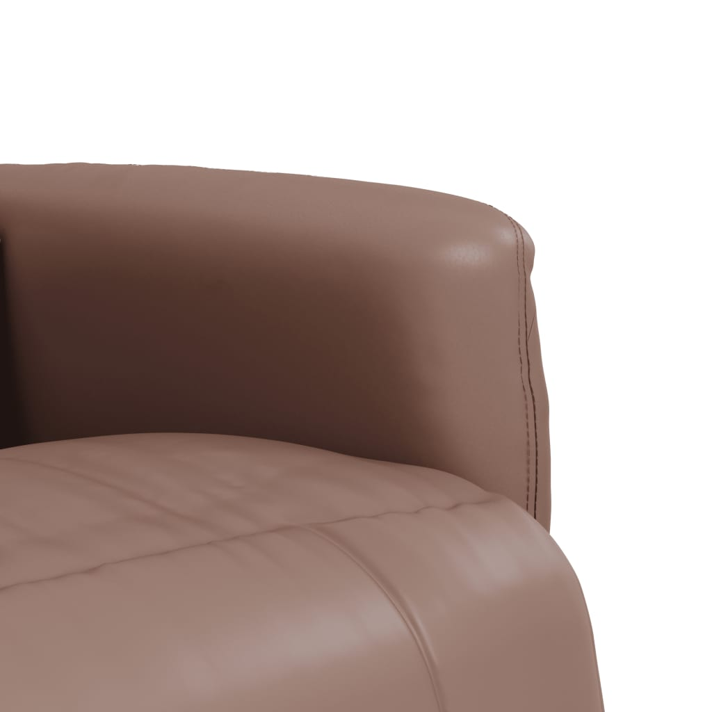 vidaXL Massage Recliner Chair with Footrest Brown Faux Leather