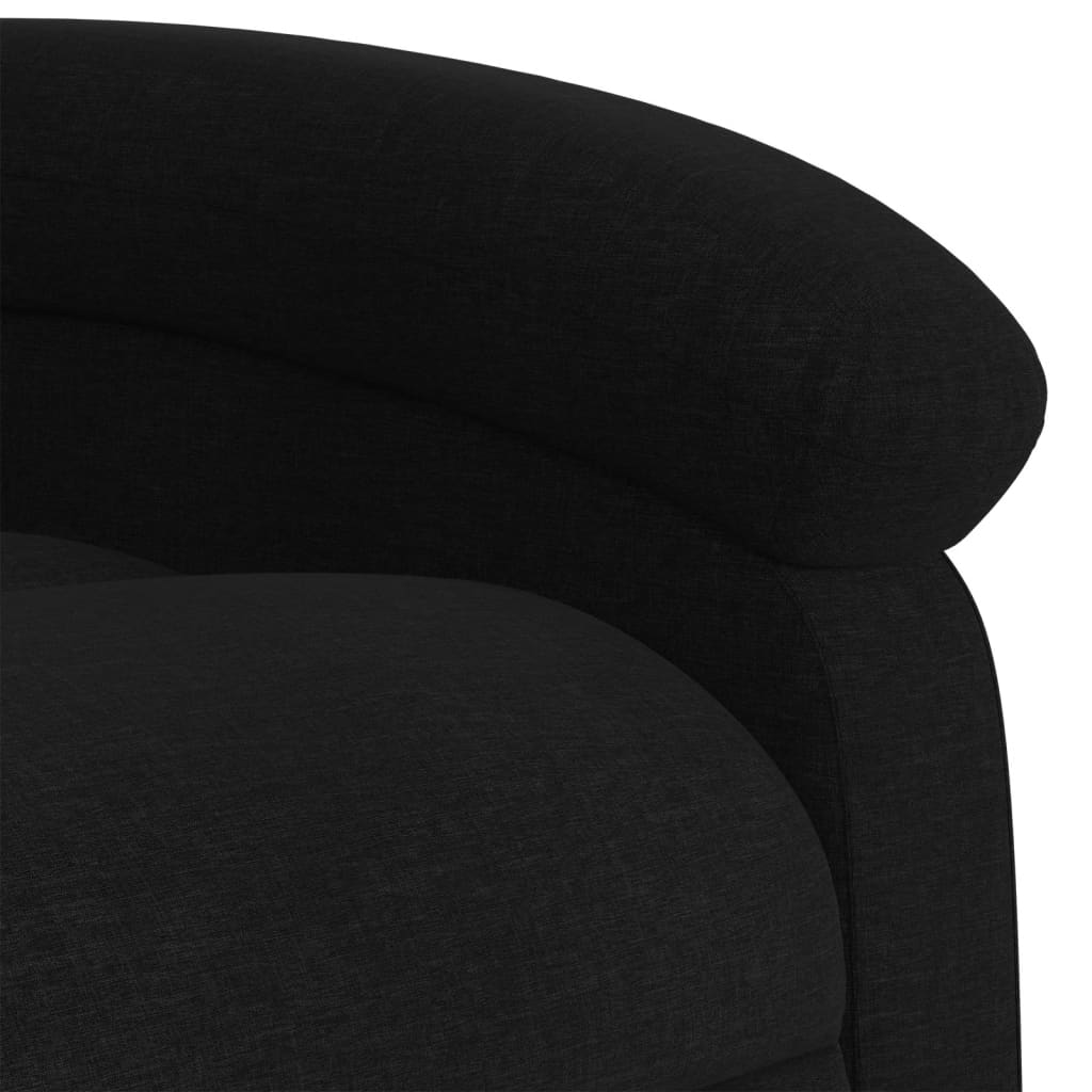 vidaXL Massage Recliner Chair Black Fabric