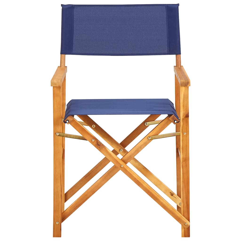 vidaXL Director's Chair Solid Acacia Wood Blue