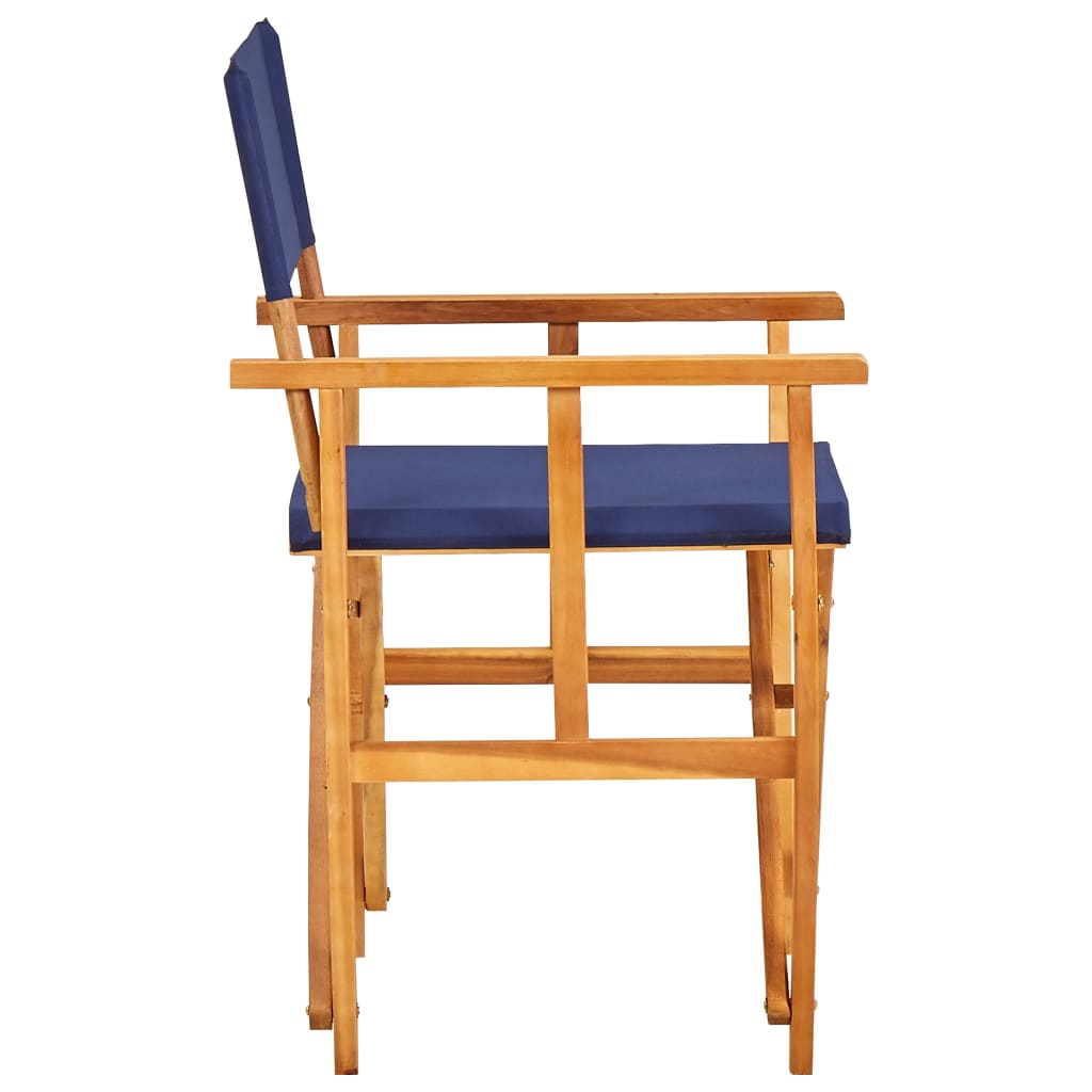 vidaXL Director's Chair Solid Acacia Wood Blue