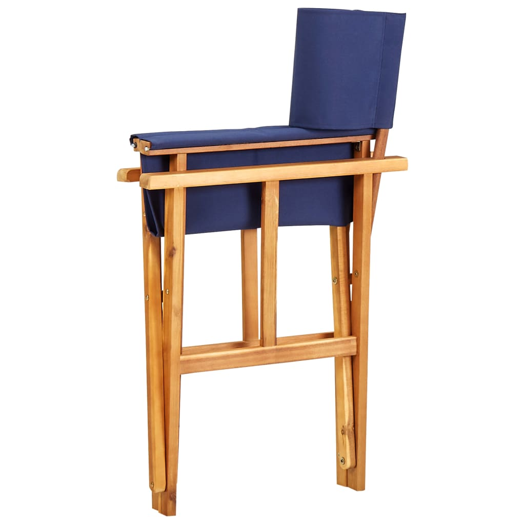 vidaXL Director's Chair Solid Acacia Wood Blue