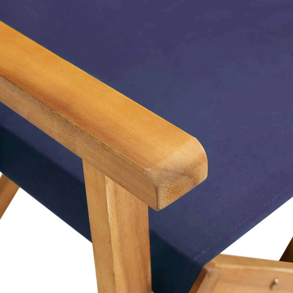 vidaXL Director's Chair Solid Acacia Wood Blue