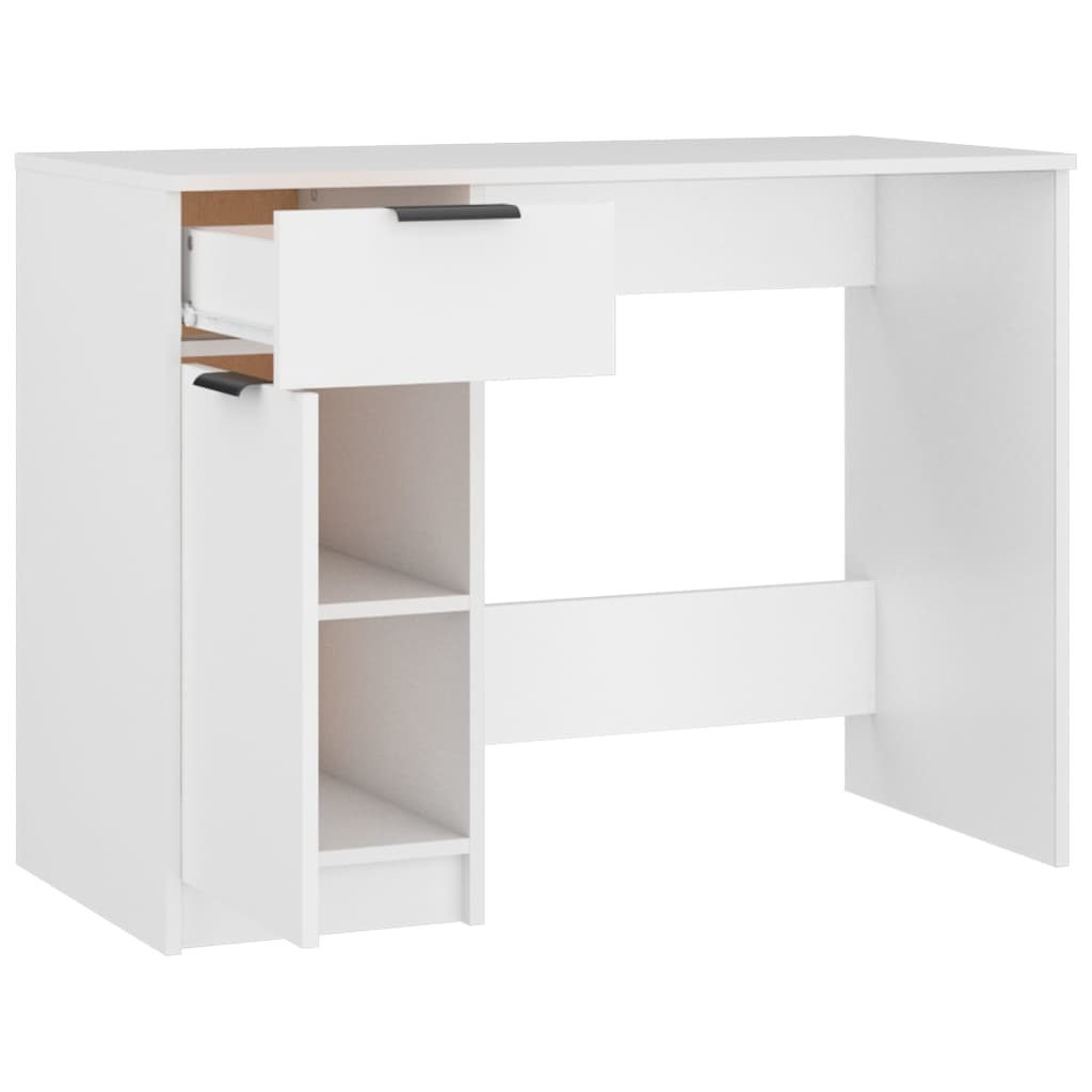 vidaXL Desk White 100x50x75 cm Engineered Wood