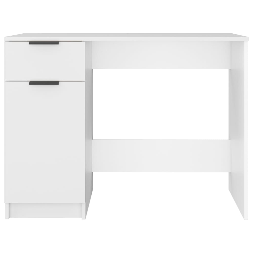 vidaXL Desk White 100x50x75 cm Engineered Wood