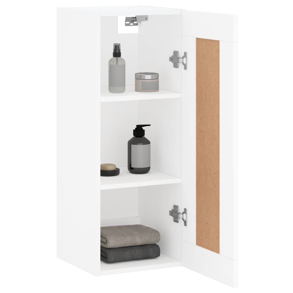 vidaXL Wall Mounted Cabinet White 34.5x34x90 cm Engineered Wood