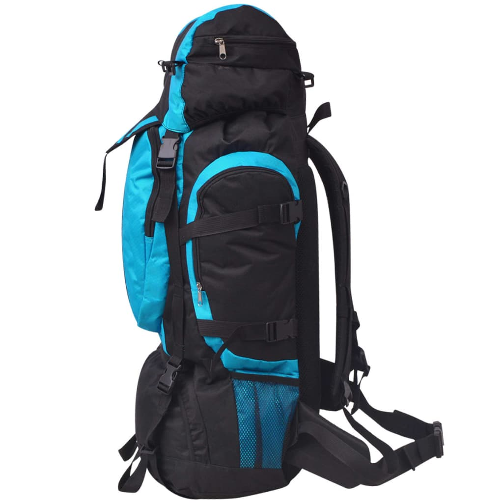 vidaXL Hiking Backpack XXL 75 L Black and Blue