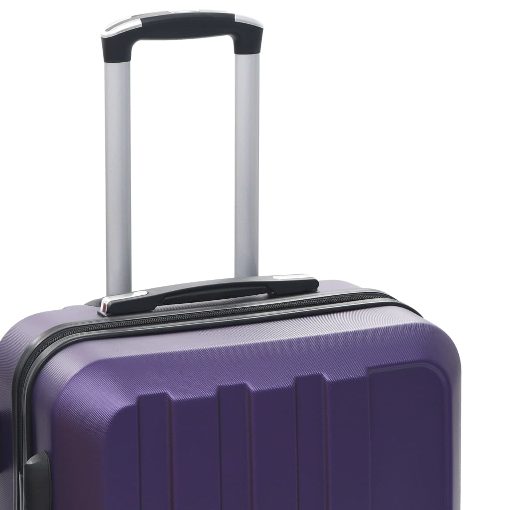 vidaXL Hardcase Trolley Set 3 pcs Purple ABS