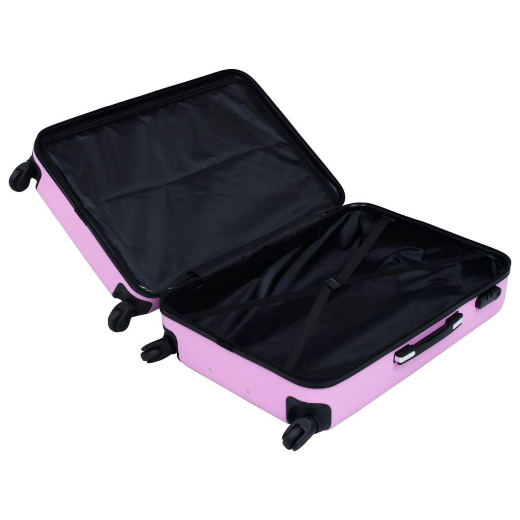 vidaXL Hardcase Trolley Pink ABS