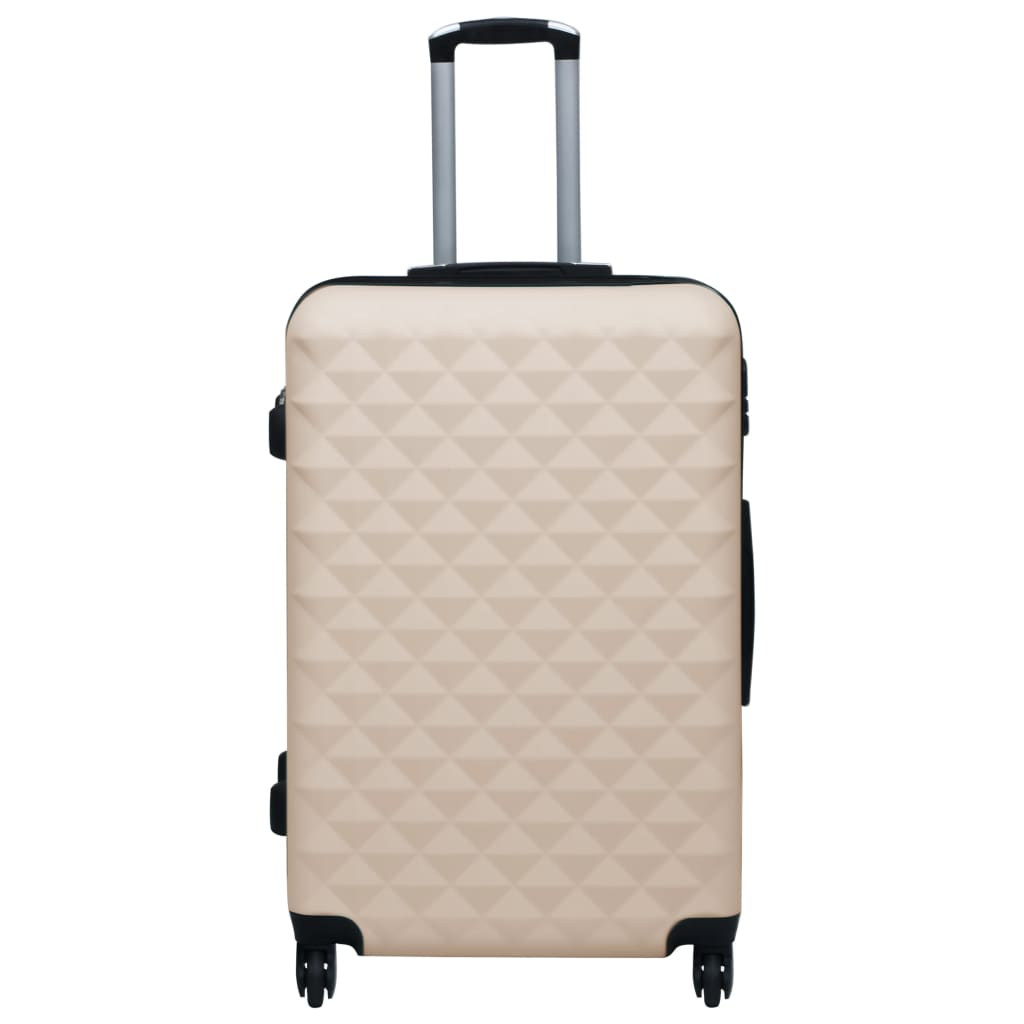 vidaXL Hardcase Trolley Set 3 pcs Gold ABS