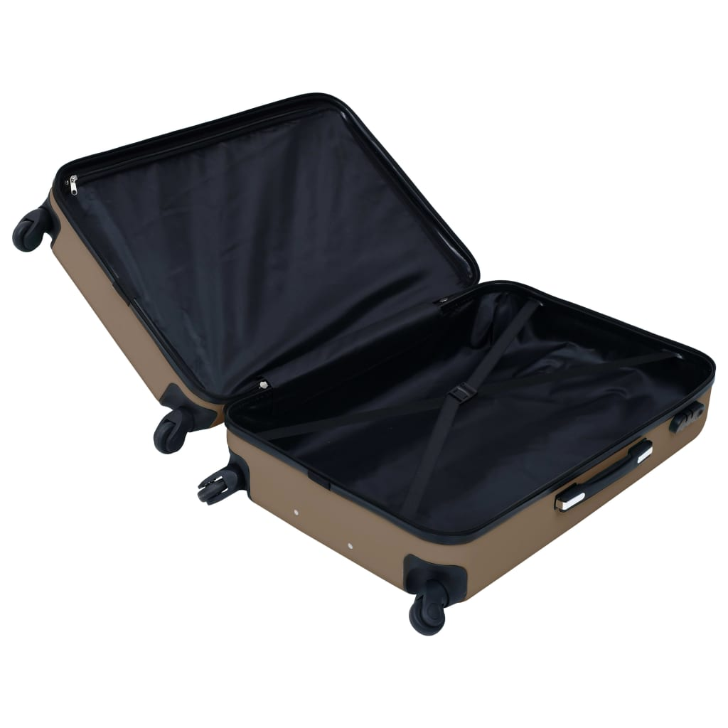 vidaXL Hardcase Trolley Set 2 pcs Brown ABS