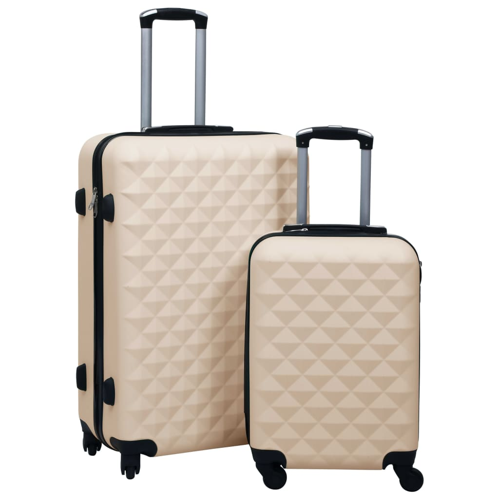 vidaXL Hardcase Trolley Set 2 pcs Gold ABS