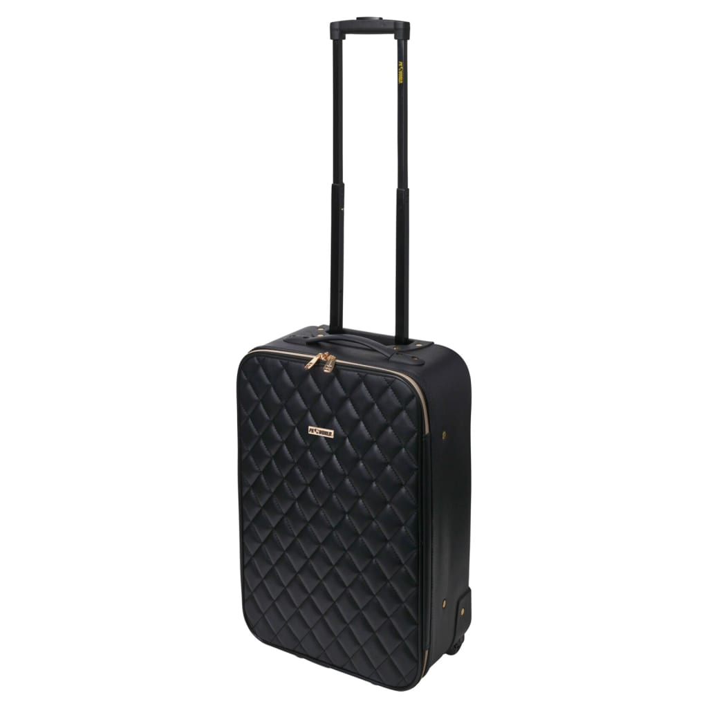 ProWorld Suitcase Quilt Design 28 L Black