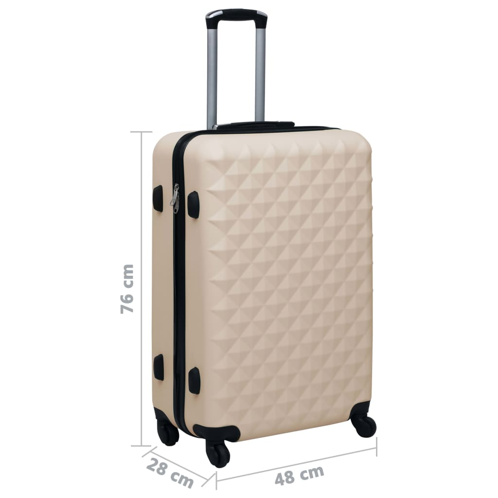 vidaXL Hardcase Trolley Gold ABS