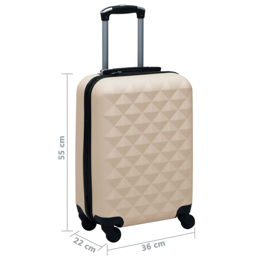 vidaXL Hardcase Trolley Gold ABS