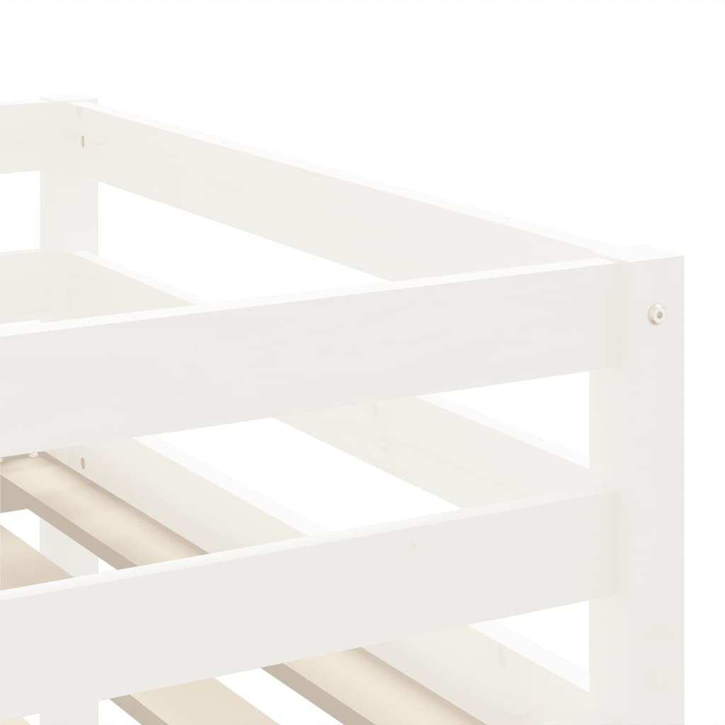 vidaXL Kids' Loft Bed with Ladder White 80x200 cm Solid Wood Pine