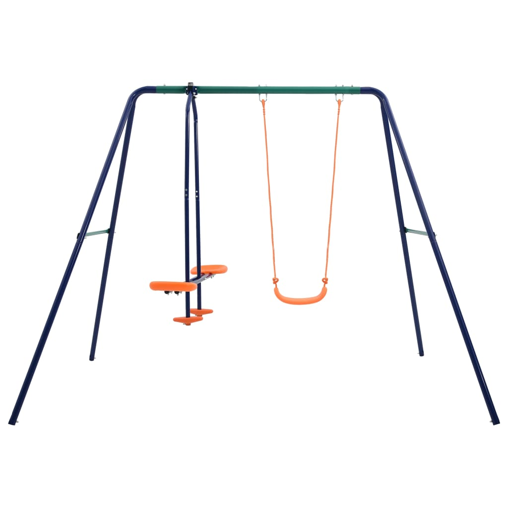 vidaXL Swing Set with 3 Seats Steel