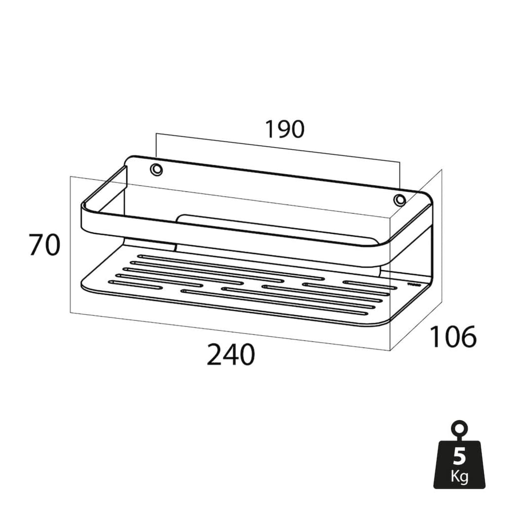 Tiger Bathroom Basket Caddy Chrome 1400030346