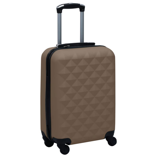 vidaXL Hardcase Trolley Brown ABS: Durable Luggage for Stylish Travel