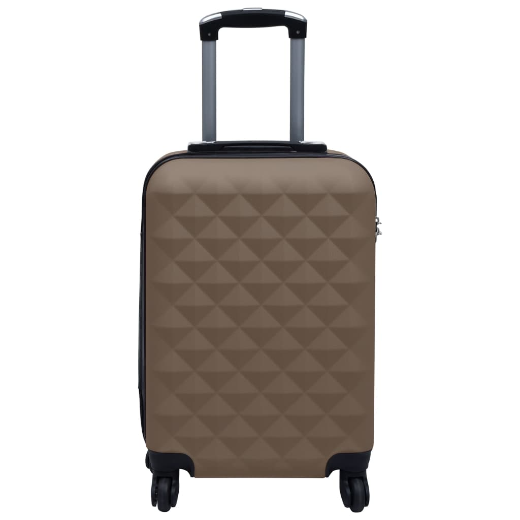 vidaXL Hardcase Trolley Brown ABS: Durable Luggage for Stylish Travel