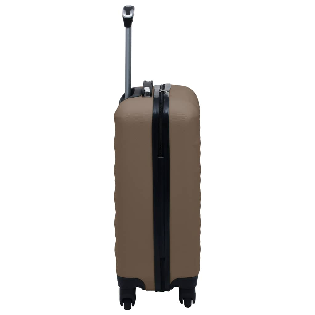 vidaXL Hardcase Trolley Brown ABS: Durable Luggage for Stylish Travel