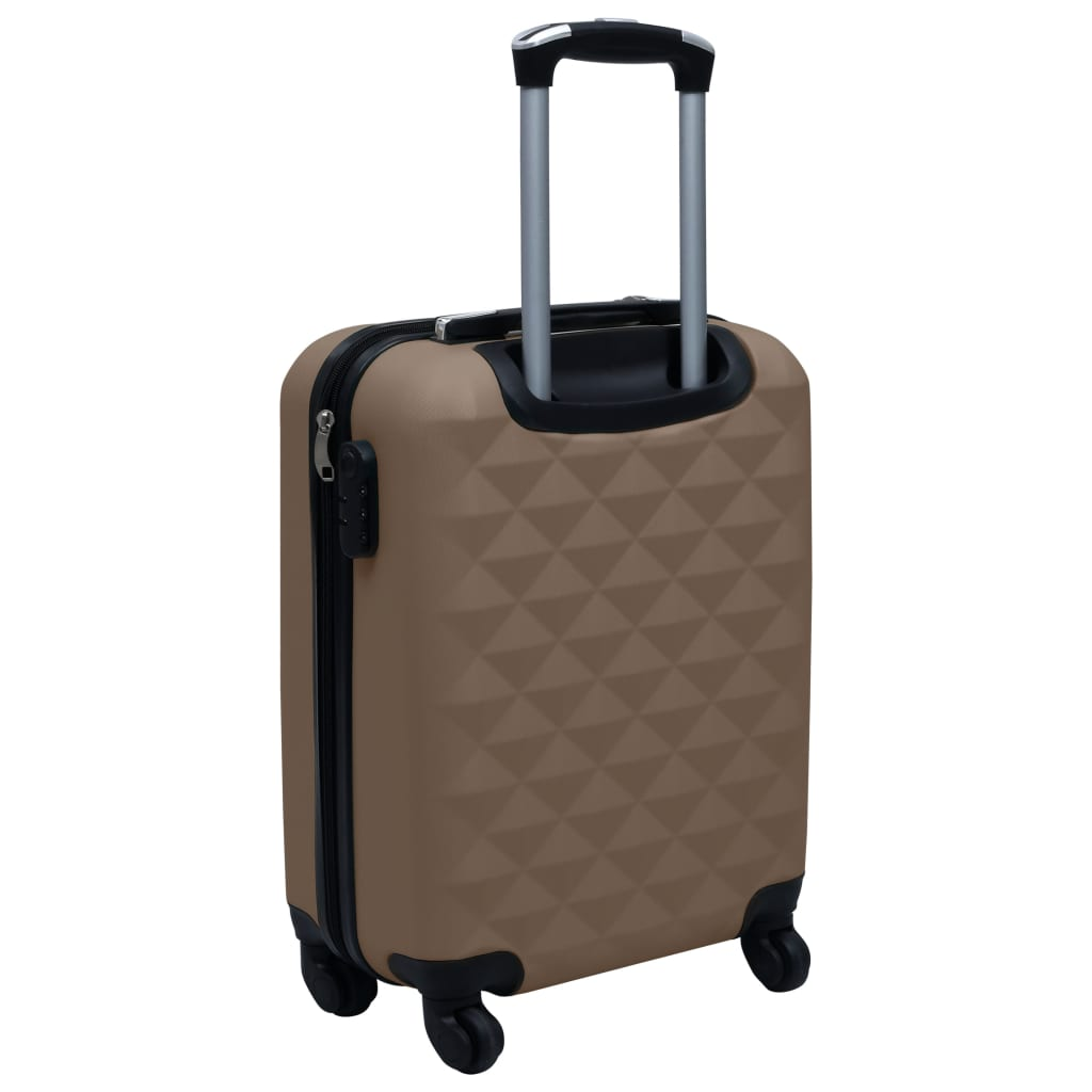 vidaXL Hardcase Trolley Brown ABS: Durable Luggage for Stylish Travel