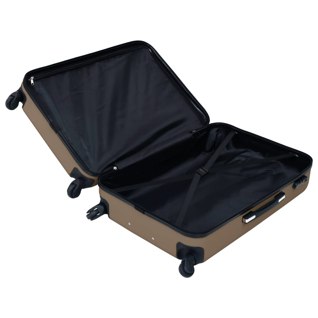 vidaXL Hardcase Trolley Brown ABS: Durable Luggage for Stylish Travel