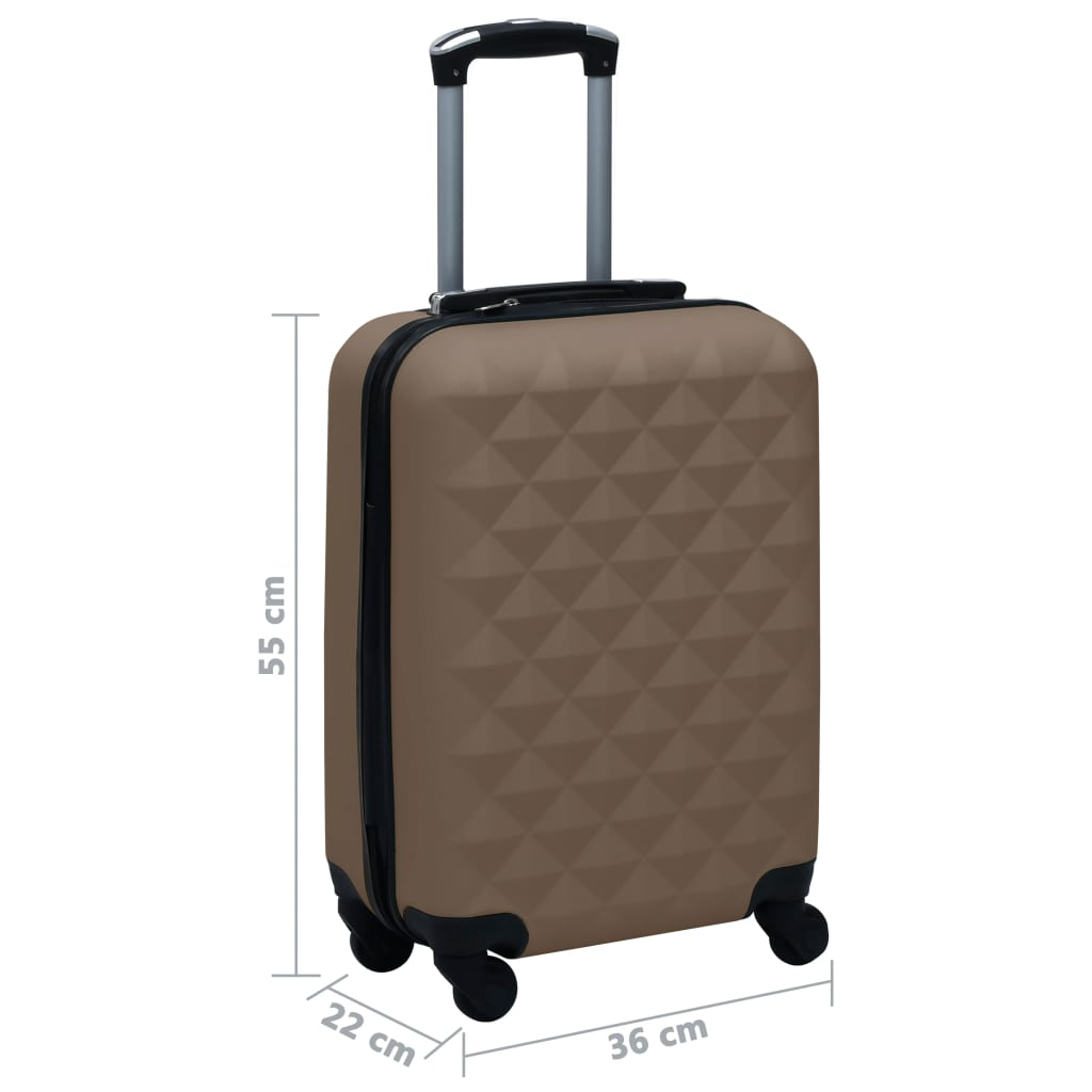 vidaXL Hardcase Trolley Brown ABS: Durable Luggage for Stylish Travel