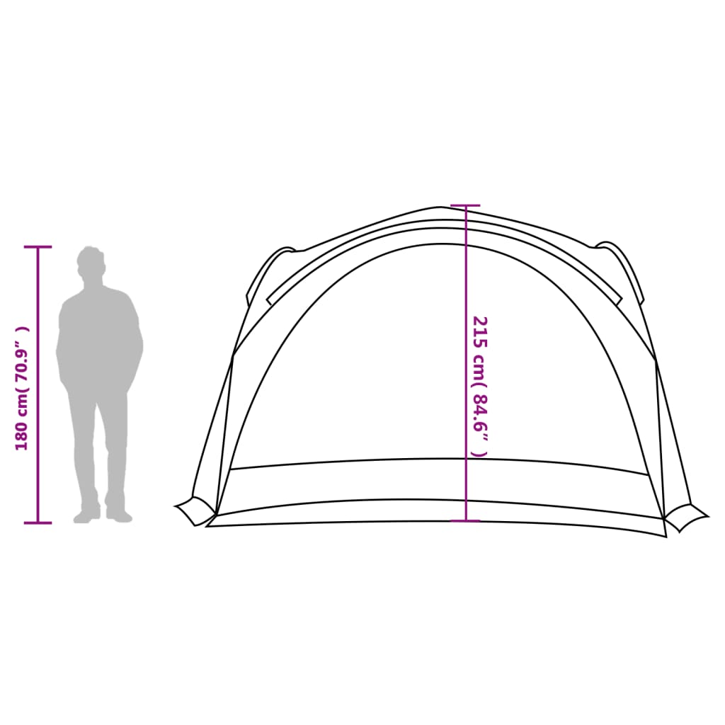 vidaXL Party Tent White 360x360x215 cm 185T Taffeta