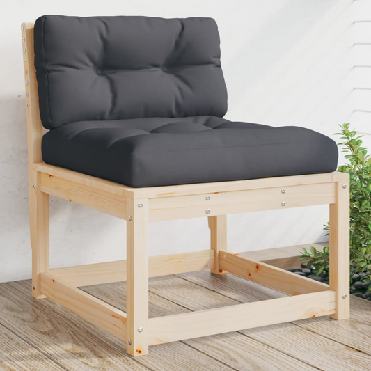 vidaXL Garden Sofa with Cushions Solid Wood Pine