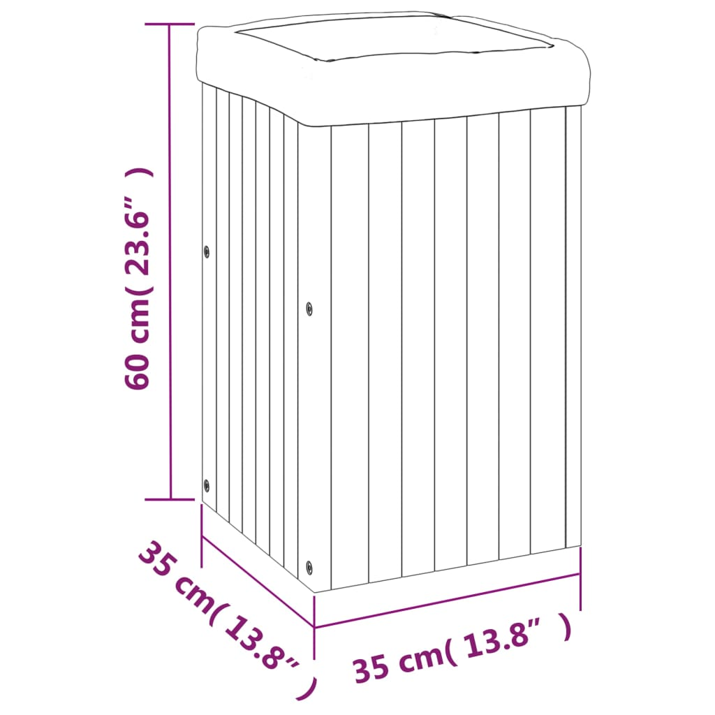 vidaXL Garden Planter 35x35x60 cm Solid Wood Acacia